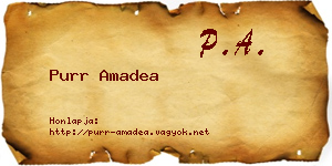 Purr Amadea névjegykártya